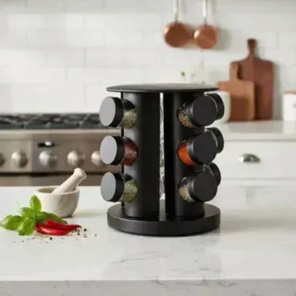 Especiero Giratorio con 12 Frascos | Organización de Cocina